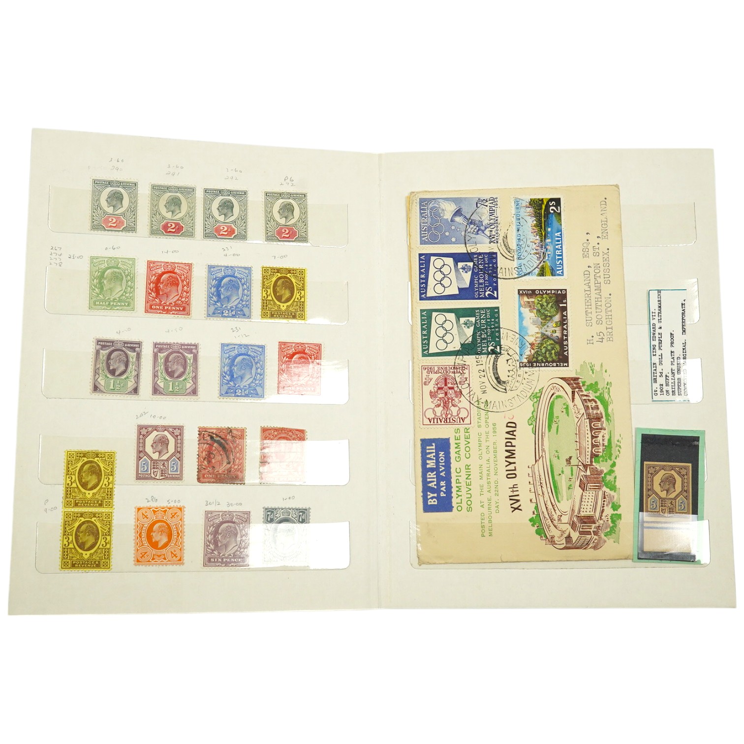 93 stamps including Penny Blues and Penny Reds